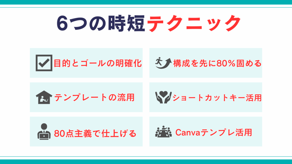 資料作成早い人の６角テクニックを図解で解説