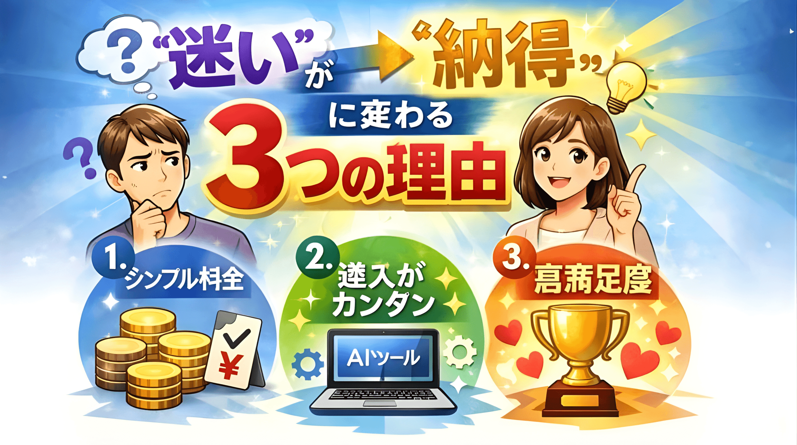 迷いが納得に変わる３つの理由のアイキャッチ画像