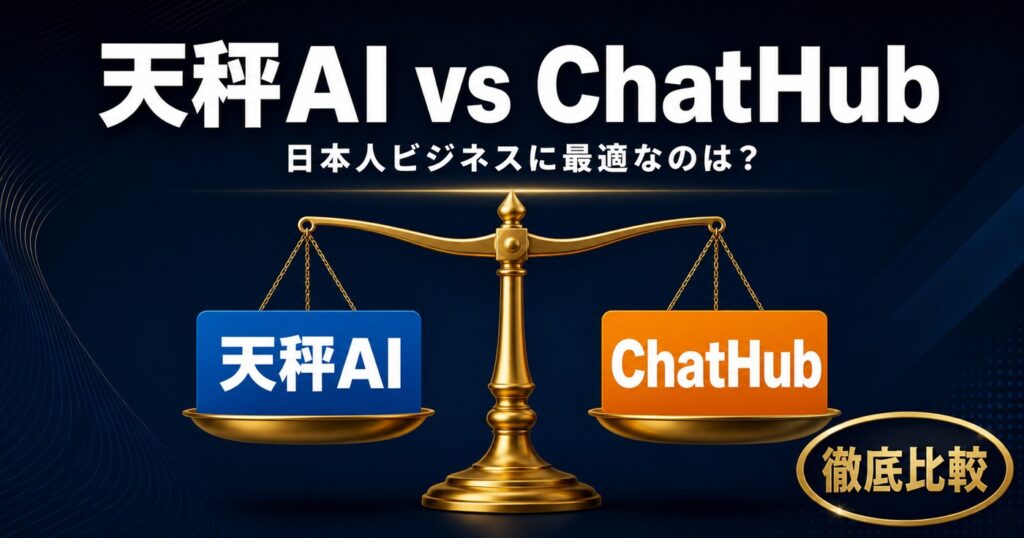 天秤AI vs ChatHub｜日本人ビジネスに最適な複数AI比較ツールを徹底比較