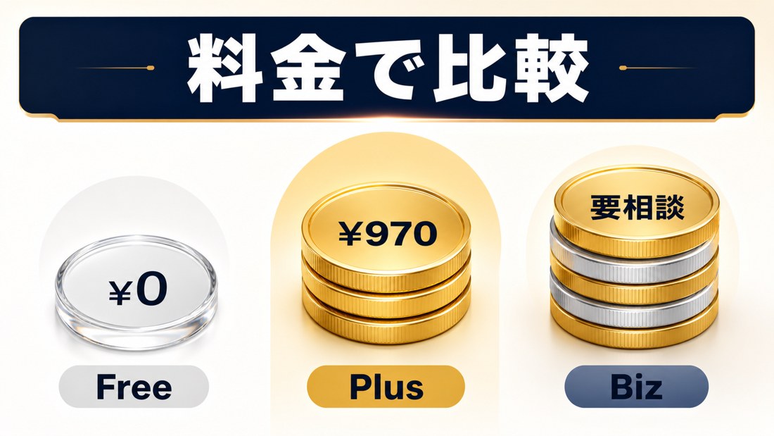 天秤AI 比較｜料金プラン3階層のコインスタック図